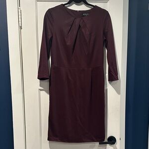 Maroon Long Sleeve Dress